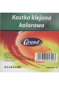 Kostka kolorowa Grand klejona 400 kartek