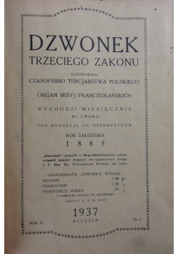 Dzwonek trzeciego zakonu, 1937r.