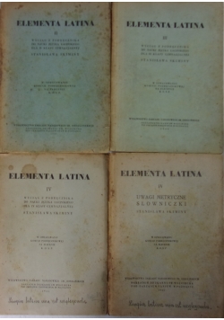 Elementa Latina, zestaw 4 książek,1945r
