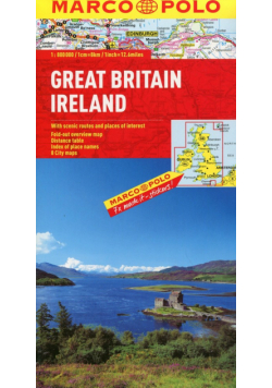 Wielka Brytania Irlandia Mapa drogowa 1:800 000
