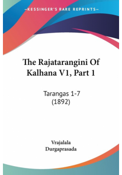 The Rajatarangini Of Kalhana V1, Part 1