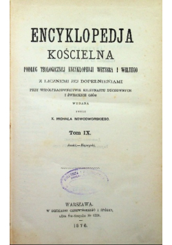 Encyklopedia kościelna IX 1876 r.