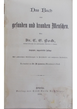 Das Buch vom gesunden und kranken Menschen , 1898r.