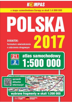 Atlas samochodowy Polski kompas 1 : 500 000
