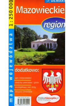 Mazowieckie region mapa województwa