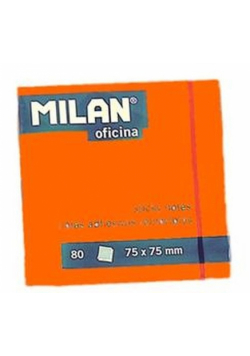 Karteczki milan neonowe 76x76 mm pomarańczowe 10 sztuk