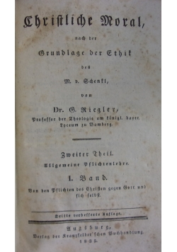 Die Christliche Moral ,1835r.