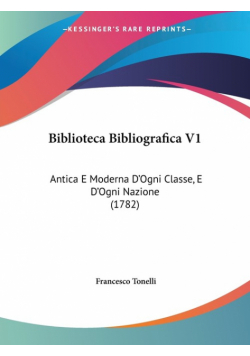 Biblioteca Bibliografica V1