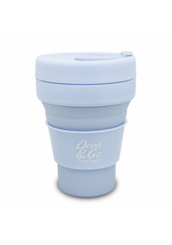 Kubek silikonowy 355 ml pastelowy powder blue