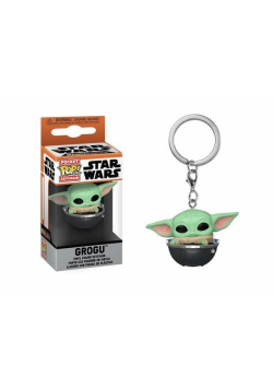 Brelok Mandalorian Grogu w unoszącym się wózku Funko POP
