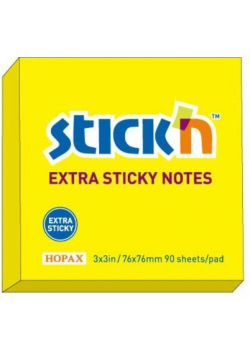 Notes samoprzypelny extra sticky 76x76mm żółty neon 90 kartek 12 sztuk
