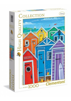Puzzle Rainbow beach huts 1000