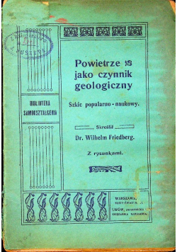 Powietrze jako czynnik geologiczny 1904 r.