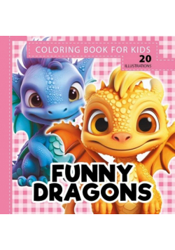 Kolorowanka 160x160 Funny dragons Smoki róż