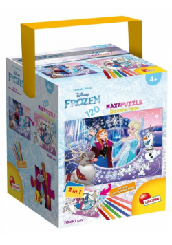 Puzzle w walizce Maxi dwustronne Kraina Lodu 120