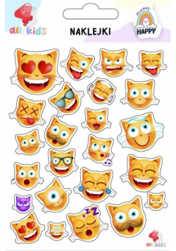 Naklejki dla dzieci Kotki emotki