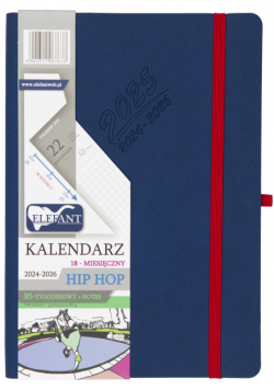 Kalendarz 2024/2025 18 m-cy. Hip hop B5 tygodniowy granatowy
