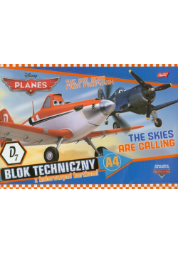 Blok techniczny A4 Planes z kolorowymi kartkami