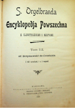 Encyklopedja powszechna Tom III 1898 r.