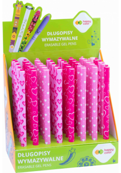 Display Długopis wymazywalny Pink Love 0,5 mm niebieski Happy Color 40 szt.