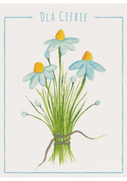 Karnet kwiaty akwarela Stokrotka 12x16,5 cm