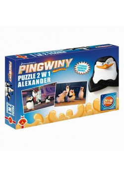 Puzzle 2 w 1 Pingwiny z Madagaskaru
