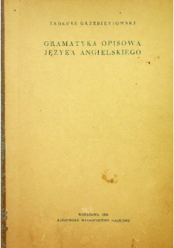Gramatyka opisowa języka angielskiego