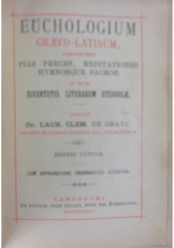 Euchologium. Graeco - Latinum