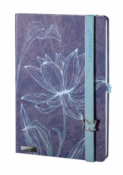 Notes A6 Lanybook Lovely Butterfly w linie niebieski