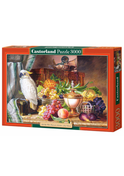 Puzzle Still Life With Fruit and a Cockatoo, Josef Schuster 3000