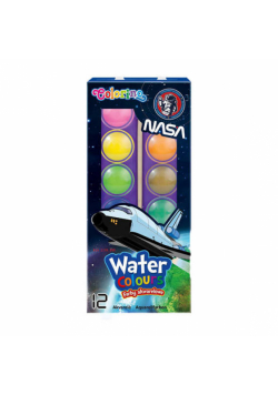 Farby akwarelowe mała pastylka Colorino NASA 12 kolorów