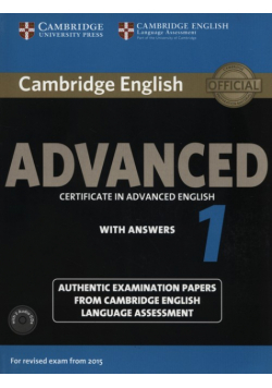 Cambridge English Advanced 1 for Revised Exam from 2015 Student's Book  + CD