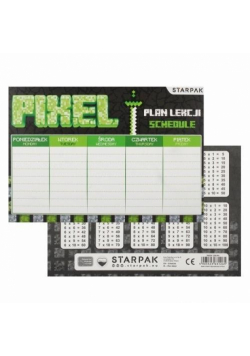 Plan lekcji z tabliczką mnożenia Pixel Game(25szt)