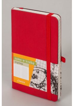 Notes Impresja A6 Linia Czerwony