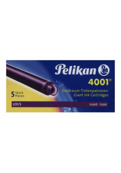 Naboje długie Pelikan 4001 GTP/5 fioletowe 5 sztuk