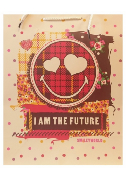 Torba papierowa Smiley średnia 10 sztuk mix