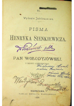 Pan Wołodyjowski 1896 r.