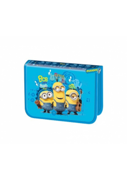 Piórnik dwuklapkowy bez wyposażenia Minionki niebieski