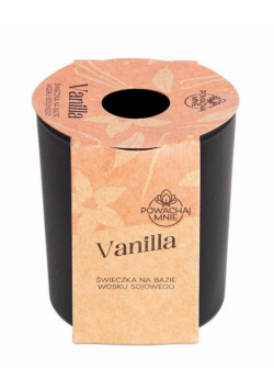 Świeczka sojowa Powąchaj mnie Vanilla czarna 130ml