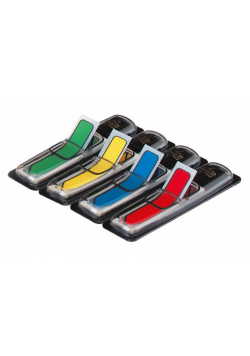 Zakładki indeksujące POST-IT PP 12x43mm strzałka 4x24 kartki mix kolorów