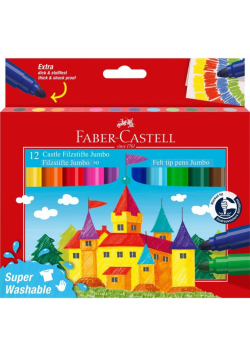 Flamastry Jumbo Zamek 12 kolorów FABER CASTELL