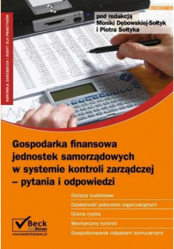 Gospodarka finansowa jednostek samorządowych w systemie kontroli zarządczej