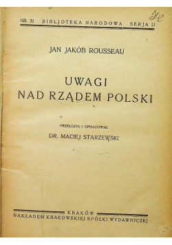 Uwagi nad Rządem Polski 1924 r.