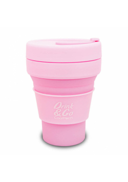 Kubek silikonowy 355 ml pastelowy powder pink