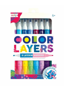 Flamastry dwustronne Color Layers 8szt
