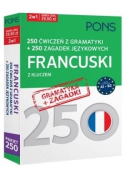 250 ćwiczeń/250 zagadek gramatyka. Francuski 2w1