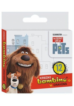 Kredki BAMBINO 12 kolorów Pets