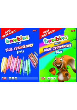 Blok rysunkowy A4 Bambino Plus 20 kartek 10 sztuk mix