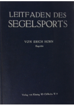 Leitfaden Des Segelsports, 1926 r.