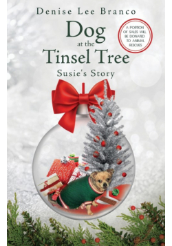 Dog at the Tinsel Tree